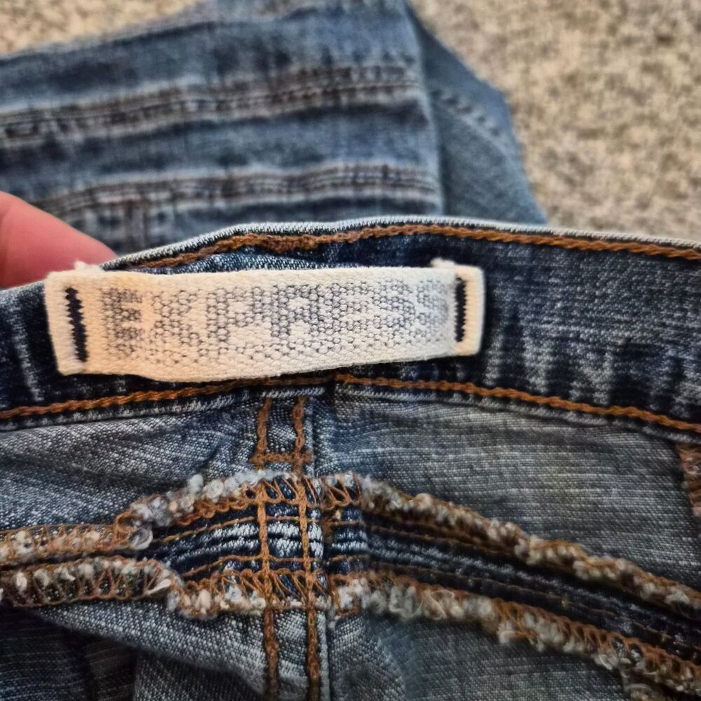 Y2K Vintage Express Precision Fit Moto-Style Jeans Sz 10 GUC